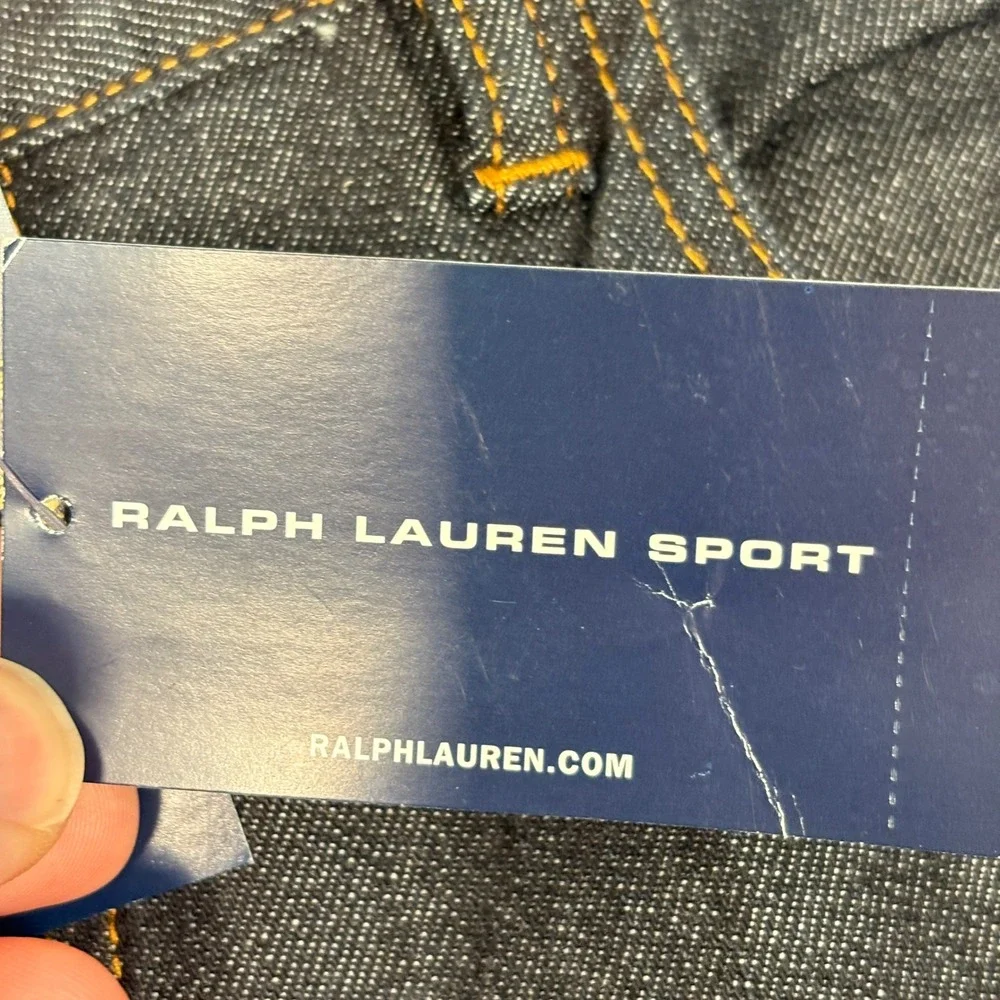 NWT‎ Ralph Lauren Sport Womens Jeans 32 Dark Wash Straight Leg Stretch Denim